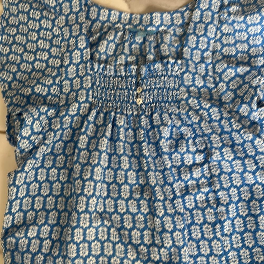 Draper James Blue and White Patterned Blouse - Picture 2 of 2